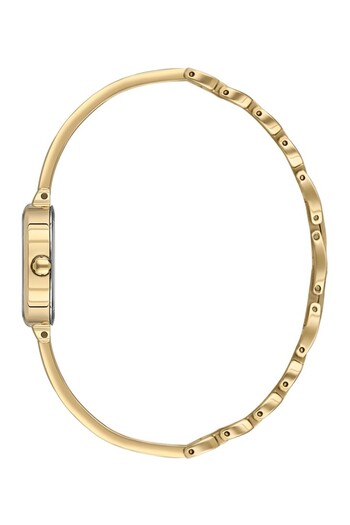 Essence D1222.130 Square Dial Metal Band Metal Case 3 Atm Water Resistant Gold Color Women Wristwatch