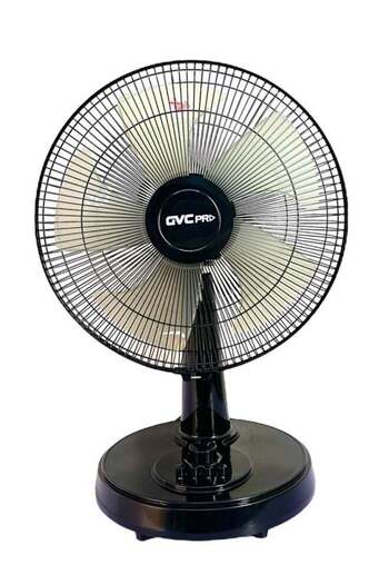 GVC Pro Table Fan with Remote Control, 5 Blades and 3 Speeds, 60 W, GVC5400 Black
