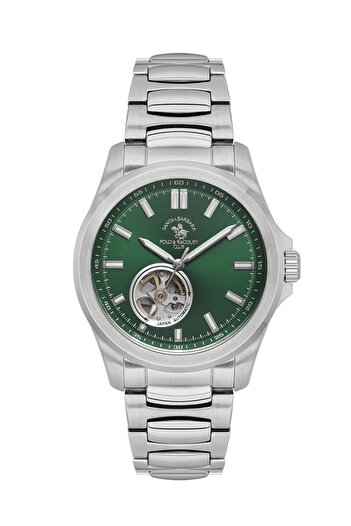 Santa Barbara Polo & Racquet Club Santa Barbara Polo Racquet Club Sb.1.10629-4 Luxury Automatic Mechanism Steel Cord Steel Case 5 a