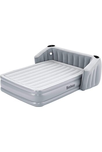 BESTWAY headboard queen size airbed, 233 x 196 x 80 cm