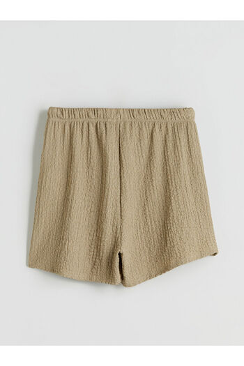 LC Waikiki Textured Women's Shorts with Elastic Waist