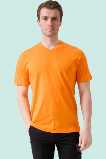 PayBuy V-Neck 100 Cotton Combed Tshirt Is Gvenligi Galanthus Shirt Breathable Comfortable Stylish Design
