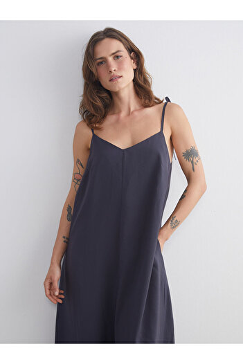 LC Waikiki Quality Parts from Çelebi Store |   V-Neck Modal Blend Dress