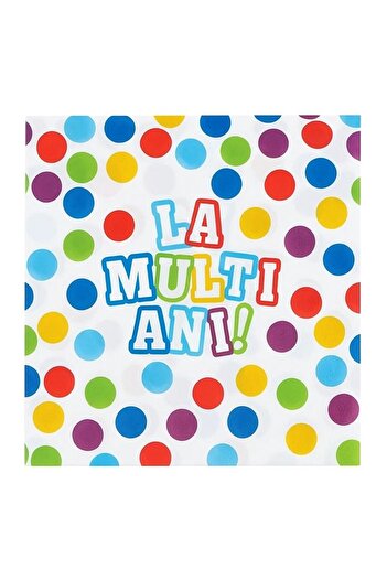 Flippy Set of 20 Table Napkins, Flippy, HAPPY BIRTHDAY Collection, 33 x 33 cm, Paper, Multicolor