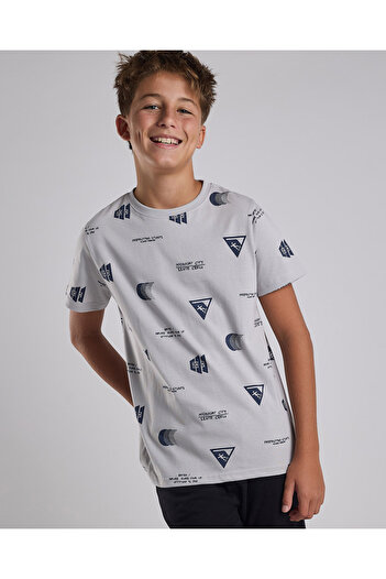 R&B Printed T-Shirt with Crew Neck and Short Sleeves