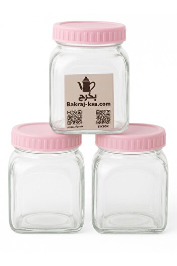 bakraj 3-piece glass jar set, 250g