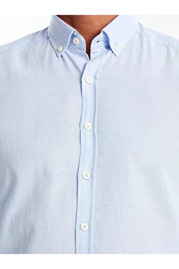 LC Waikiki Ανδρικό πουκάμισο LCWAIKIKI Slim Fit μακρυμάνικο Oxford (W5)