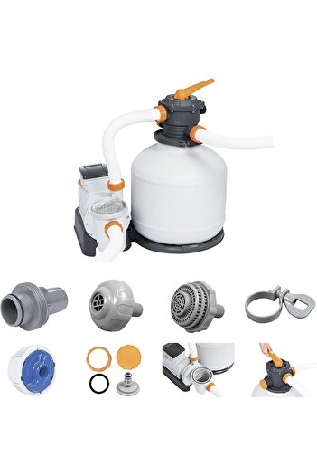 BESTWAY Flowclear 2600 Gal Sand Filters, White,58486