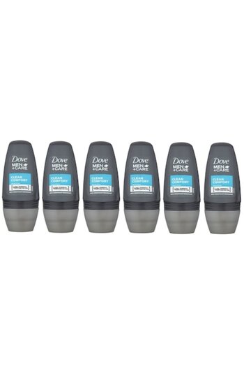 Dove Set 6 x Deodorant Roll-On Men+ Care Clean Comfort, 48h protection, 50 ml