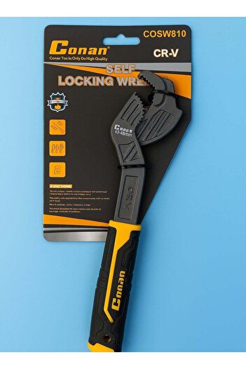 CONAN Self-Locking Multipurpose Wrench 10-inch from – CR-V Adjustable 15-35 mm, Comfortable Handle