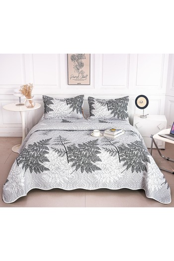 CHIRASO Microfiber Quilted Duvet Set, 2-Sided, 3-Piece, Duvet Cover 220x240cm, 2 Pillowcases