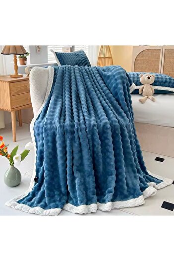CHIRASO CHIRASO blanket, fluffy Cocolino, with fur edge, plush microfiber, 200x230 cm, UNI
