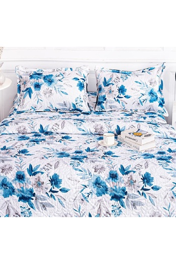 CHIRASO Microfiber Quilted Duvet Set, 2-Sided, 3-Piece, Duvet Cover 220x240cm, 2 Pillowcases