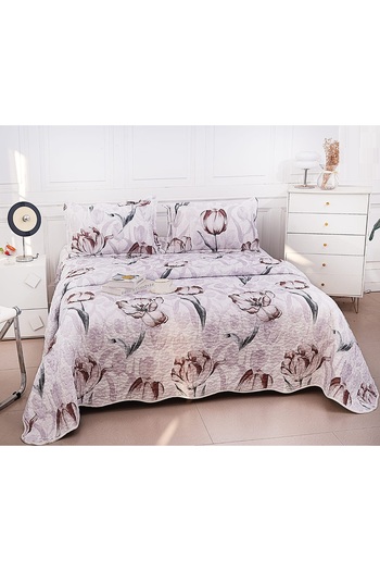 CHIRASO Microfiber Quilted Duvet Set, 2-Sided, 3-Piece, Duvet Cover 220x240cm, 2 Pillowcases