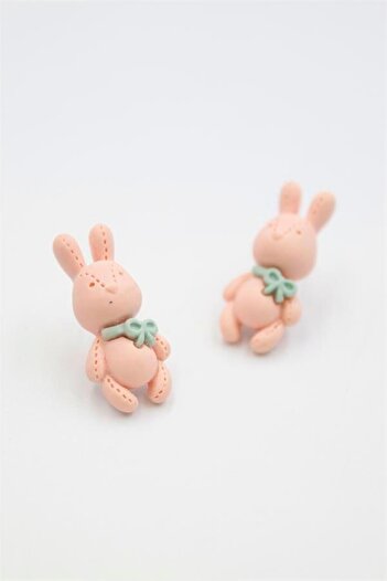 Royaleks Teddy Bear Dough Earrings - Multicolor