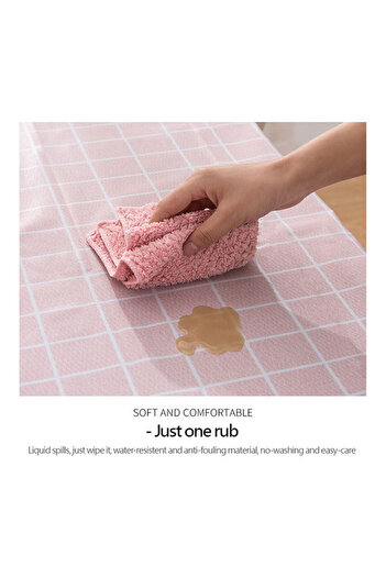 Raffine Anti-Scalding Kitchen Dinning Table Cloth Pink 137x153cm