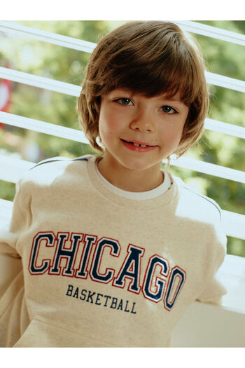 LC Waikiki Chicago Embroidered Boys' Sweatshirt