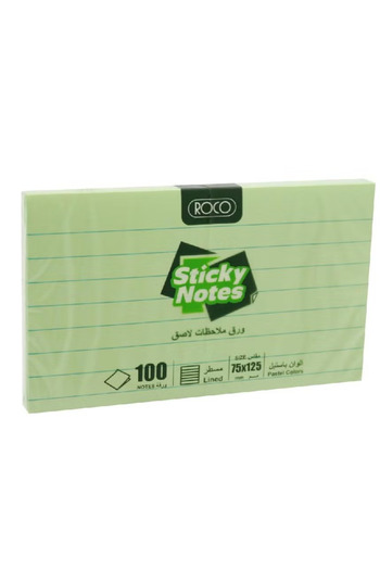 Roco Lined Self-Stick Notes 75 x 125 mm – 100 Sheets