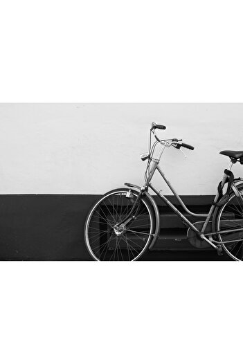 Harikabirev Amazing | Black&White Color Bike Model | Framed Tempered Glass Table Single Horizontal