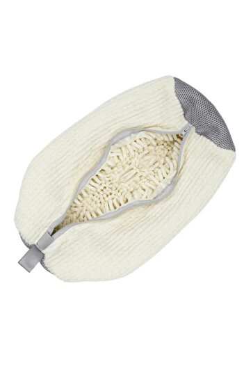 Single Shoe washing bag special pasta fabric zippered large size microfiber white color