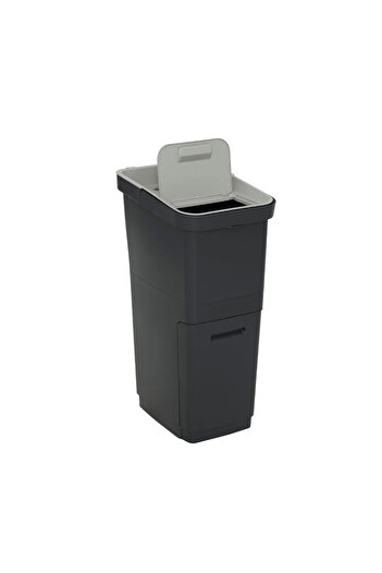 5five Simple Smart Recyn waste bin, black, plastic, 20+16 liters