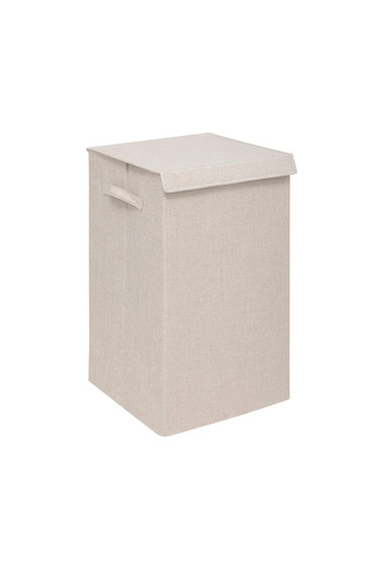 5five Simple Smart Concrete Laundry Basket Cream, polyester, 37 x 36.5 x H 60 cm, 74 liters, 2 compartments