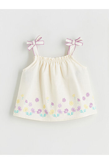 LC Waikiki Sparkling Selections from Shining Store |   Square Neck Floral Girls' Blouse and Shorts 2-Piece Set