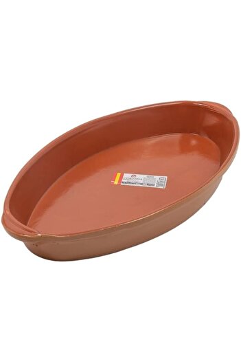 Generic Spanish Ceramic Oval Baking Dish by CORZANA | Safe and Healthy Ceramic Tray | Ideal for Pasta, Casse