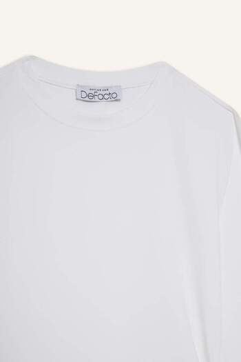 DeFacto New Season Fitted Crew Neck Long Sleeve T-Shirt