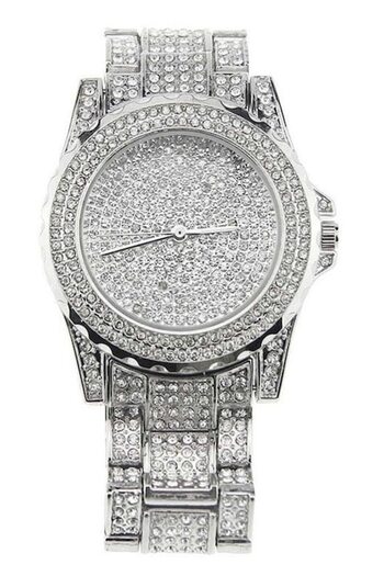 Universal Women's Watch Iced Out + Gift Box with Bling Diamond Stones