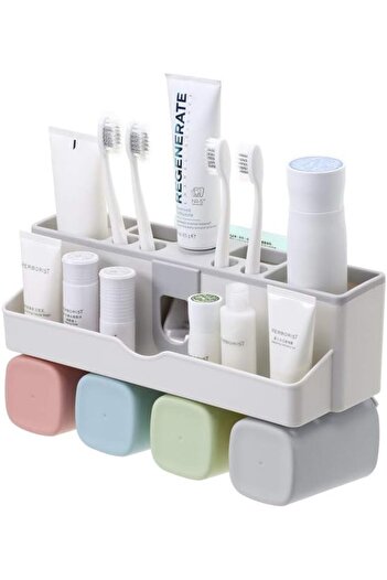 mastergold Wall-mounted Toothbrush Holder with Automatic Toothpaste Dispenser