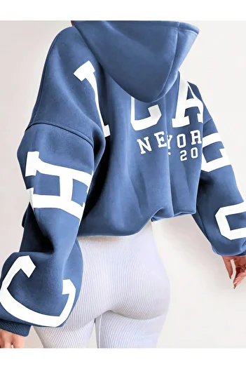 darkopia Unisex Women Men Chicago New York Printed Custom Design 3 Thread Hooded Sweatshirt Hoodie
