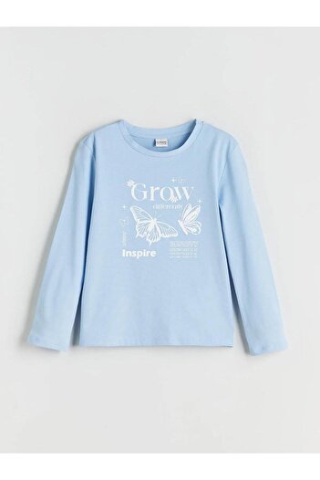 LC Waikiki LCW Crew Neck εμπριμέ μπλουζάκι για κορίτσια 2 τμχ (W5)