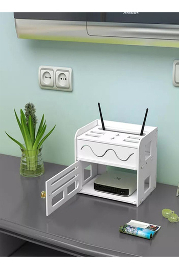 Raffine Multi Functional Router Storage Box White 24x18x19cm