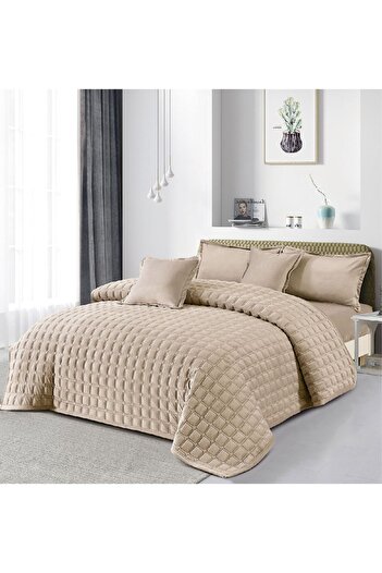 SNOOZYL Double bed sheet made of soft velvet with a plain design to provide warmth and softness, size 230*250 cm