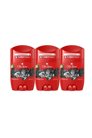 Old Spice Set of 3 Antiperspirant Stick 50ml Wolfthorn, Intense Fresh Fragrance