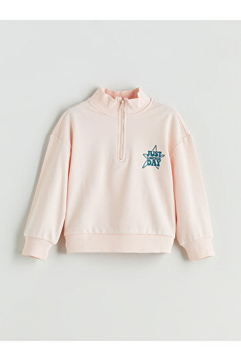 LC Waikiki Stand Collar Girl's Sweatshirt