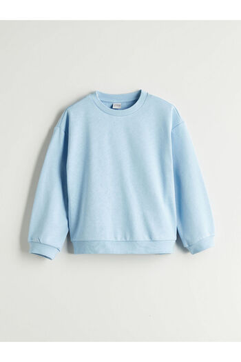 LC Waikiki Blue Crew Neck Girl's Sweatshirt