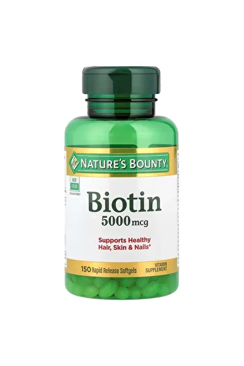 Nature's Bounty , Biotin, 5,000 mcg, 150 Rapid Release Softgels