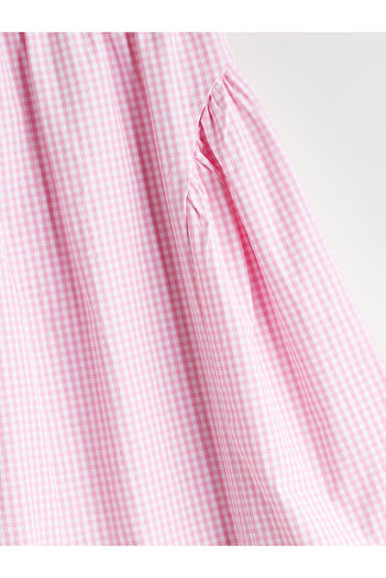 LC Waikiki Pink Plaid Girl's Skirt with Elastic Waist