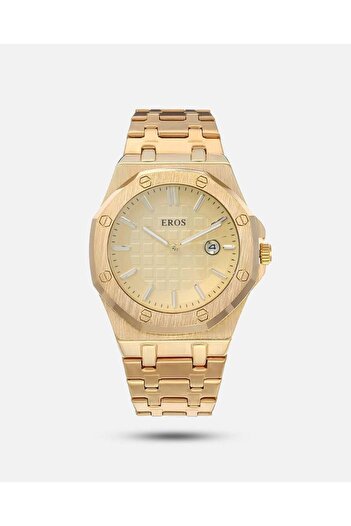 Eros Men's Gold Watch - 3-Year Warranty