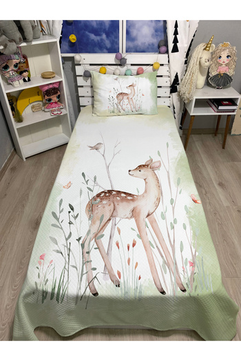 yok yok evim eve dair her şey Ceylan Patterned Baby Kids Single Pique and Pillowcase Bedspread Set