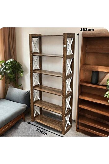 VALUES Wooden Storage Shelves - 6 Tiers