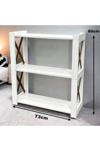 VALUES Desk Stand Wood Shelf 3 Tier