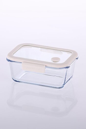 STOREMAX SnShop Fika Glace Vacuum Glass Storage Jar 800 ML Beige 467437