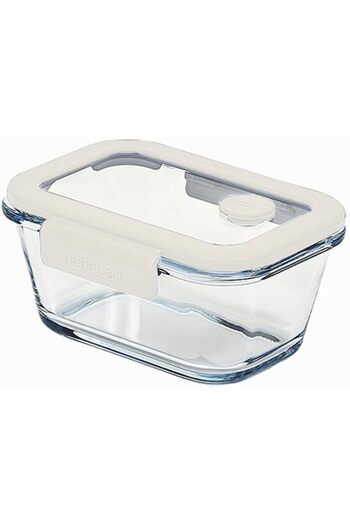 STOREMAX Sellbuyst Fika Glace Vacuum Glass Storage Container 460 ml Beige Trendy 266450