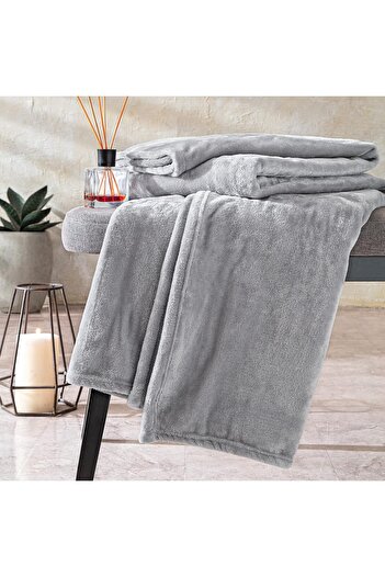 STOREMAX Snshop Olenna Wellsoft Tv Blanket 140X190 Light Gray 467437
