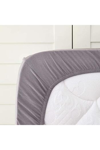 STOREMAX Sellbuyst Home Combed Cotton Fitted Single Bed Sheet 100X200 cm Gray Trendy 266450