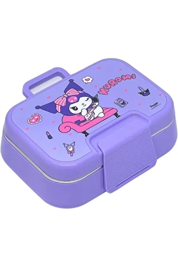 STOREMAX Sellbuyst Bento 1030ml Lunchbox Kuromi Licensed Single Layer 2 Compartment Stainless Steel Lunch Box