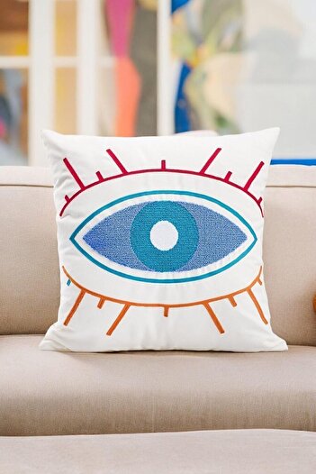 STOREMAX Snshop Bohemian 45X45 Special Design Punch Screen Pattern Decorative Throw Pillow Cover Modern White